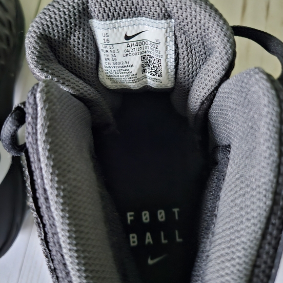 New Nike Force Savage Pro 2 Men's Size 16 Football Cleats Black White AH4000-002 - Picture 4 of 8